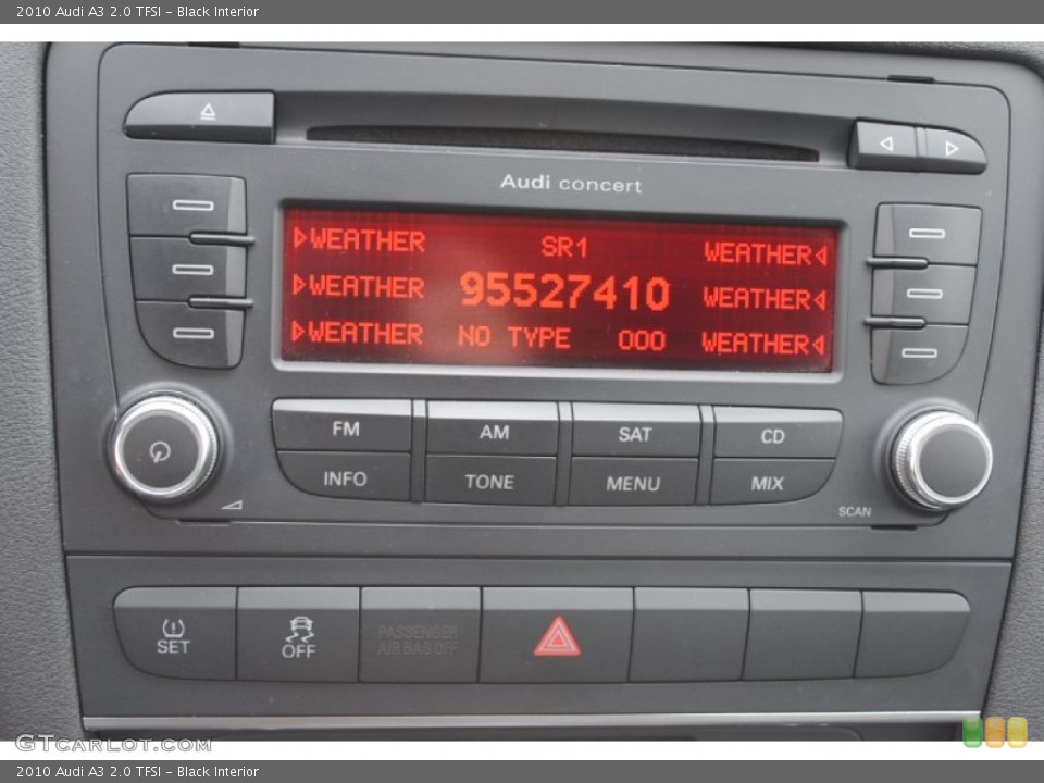 Black Interior Audio System for the 2010 Audi A3 2.0 TFSI #75606845