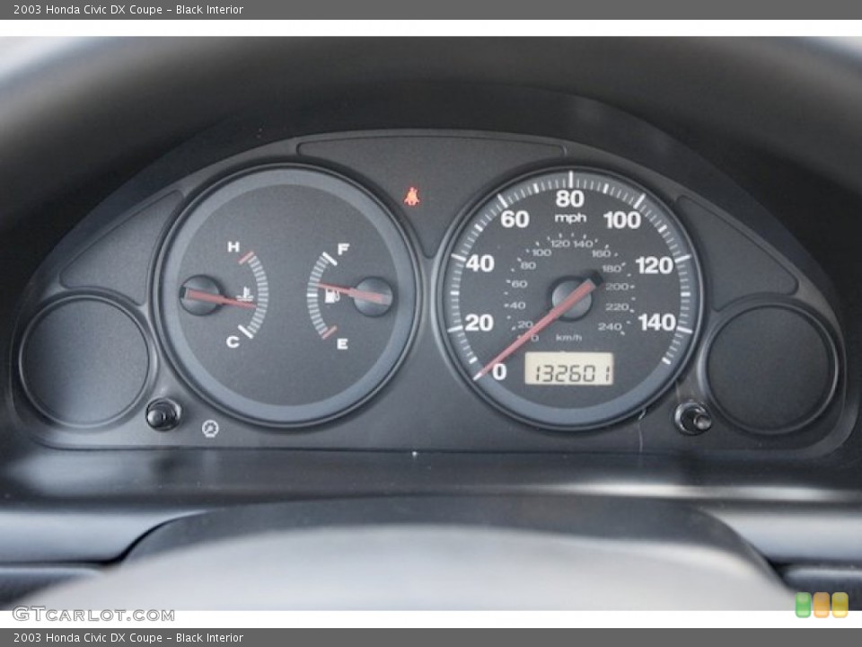 Black Interior Gauges for the 2003 Honda Civic DX Coupe #75612915