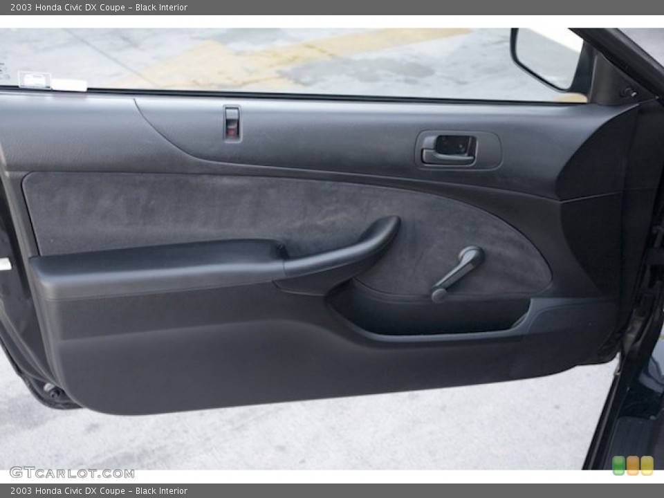 Black Interior Door Panel for the 2003 Honda Civic DX Coupe #75612927