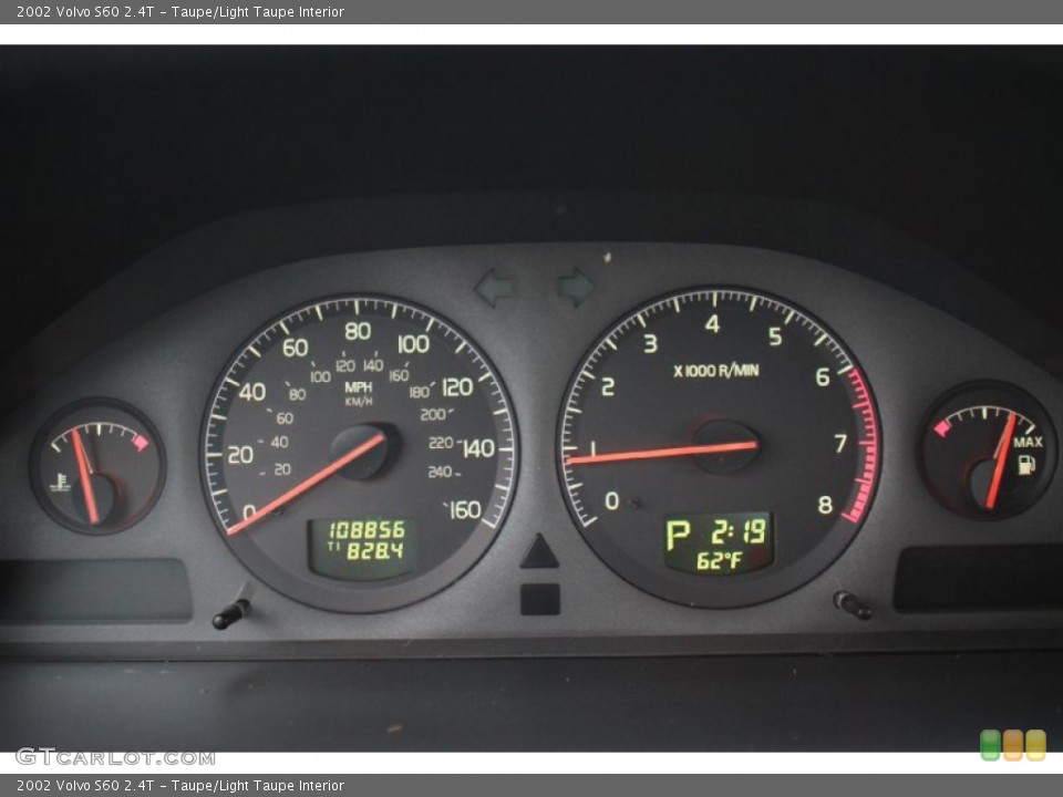 Taupe/Light Taupe Interior Gauges for the 2002 Volvo S60 2.4T #75613647