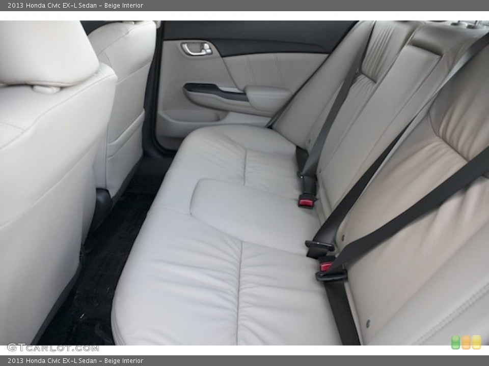 Beige Interior Rear Seat for the 2013 Honda Civic EX-L Sedan #75614362