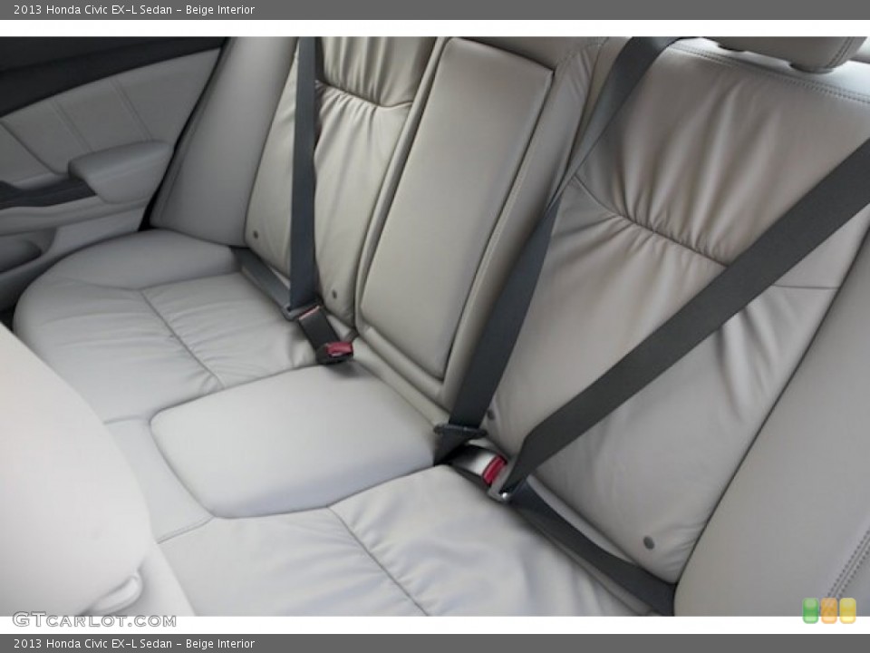 Beige Interior Rear Seat for the 2013 Honda Civic EX-L Sedan #75614796