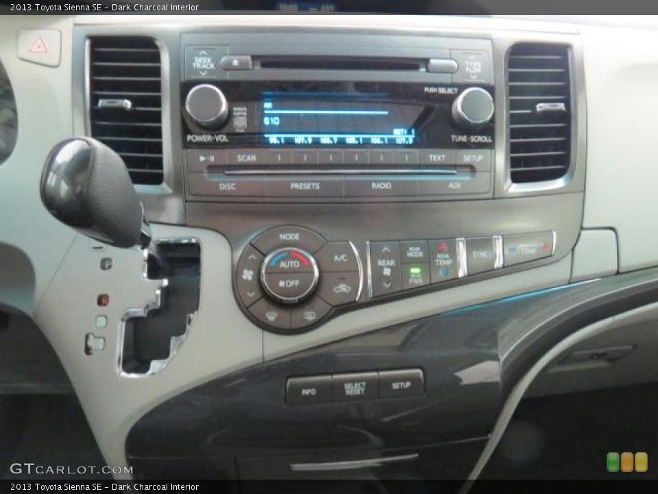 Dark Charcoal Interior Controls for the 2013 Toyota Sienna SE #75614801