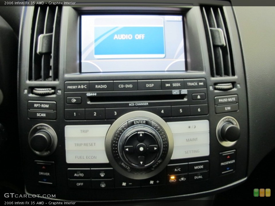 Graphite Interior Controls for the 2006 Infiniti FX 35 AWD #75619329