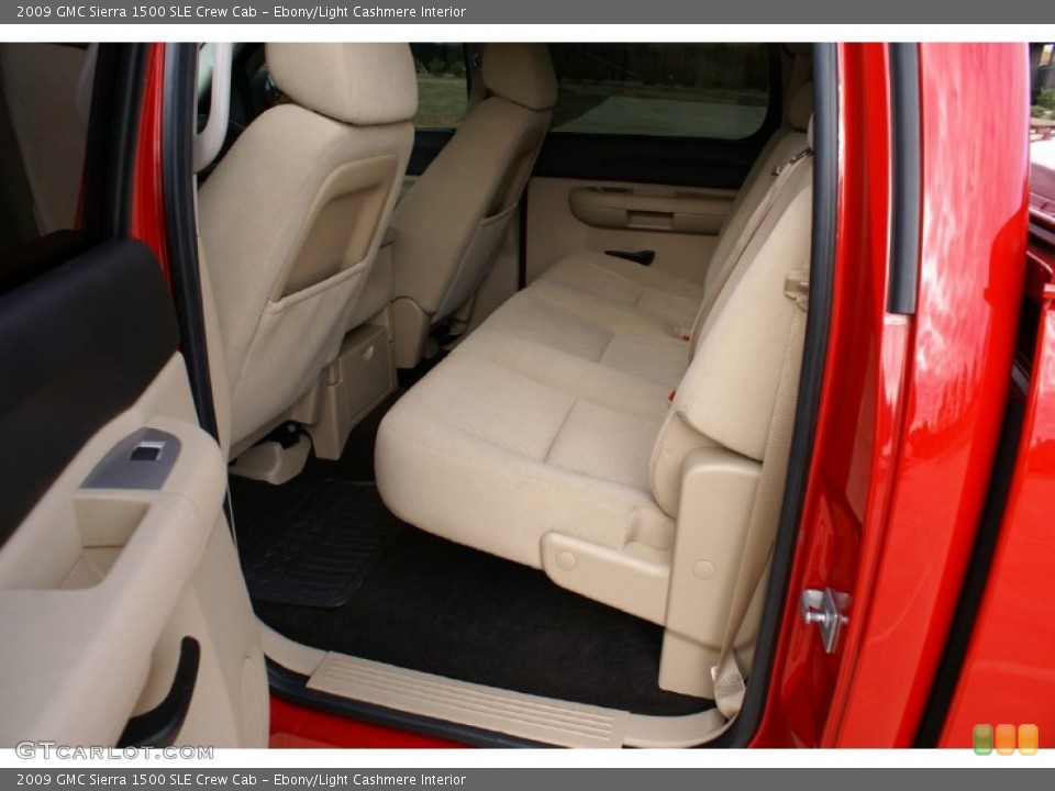 Ebony/Light Cashmere Interior Rear Seat for the 2009 GMC Sierra 1500 SLE Crew Cab #75619347