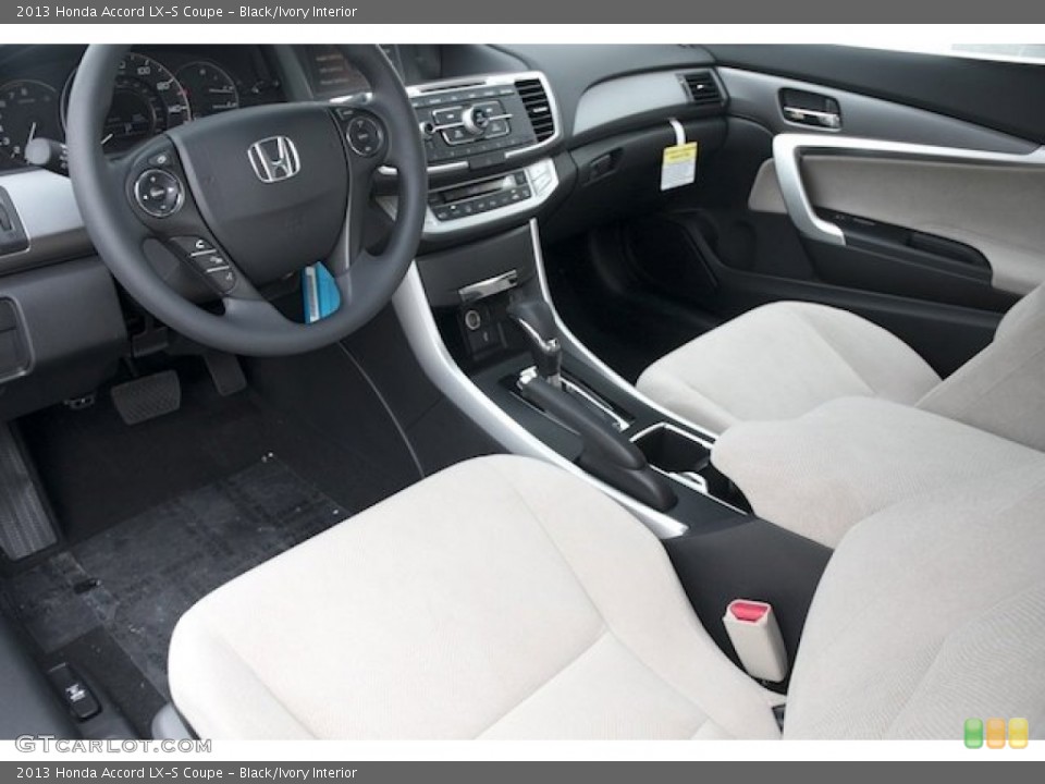 Black/Ivory Interior Prime Interior for the 2013 Honda Accord LX-S Coupe #75619506