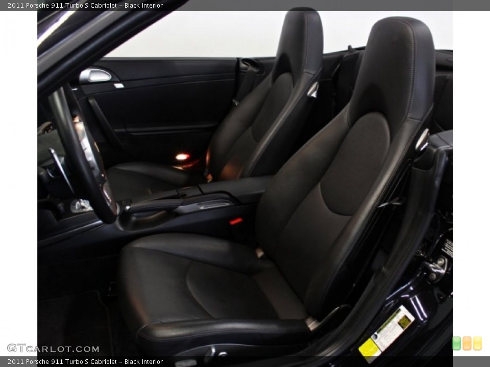 Black Interior Front Seat for the 2011 Porsche 911 Turbo S Cabriolet #75620551