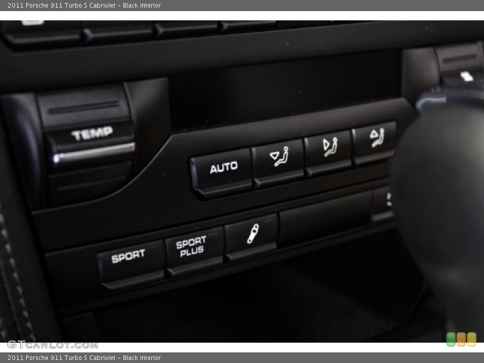 Black Interior Controls for the 2011 Porsche 911 Turbo S Cabriolet #75620850