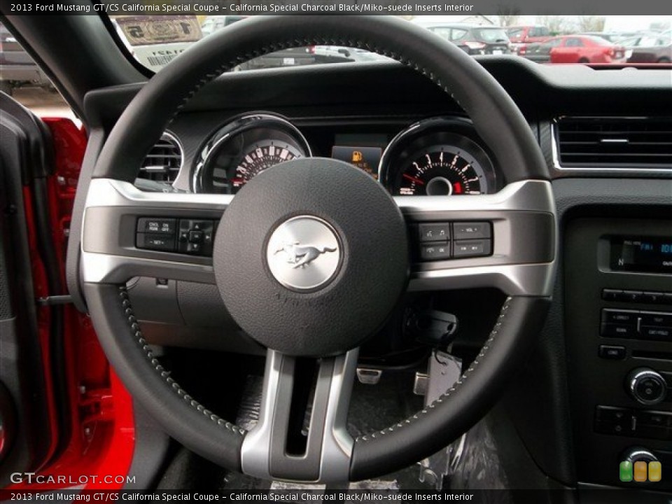 California Special Charcoal Black/Miko-suede Inserts Interior Steering Wheel for the 2013 Ford Mustang GT/CS California Special Coupe #75624067