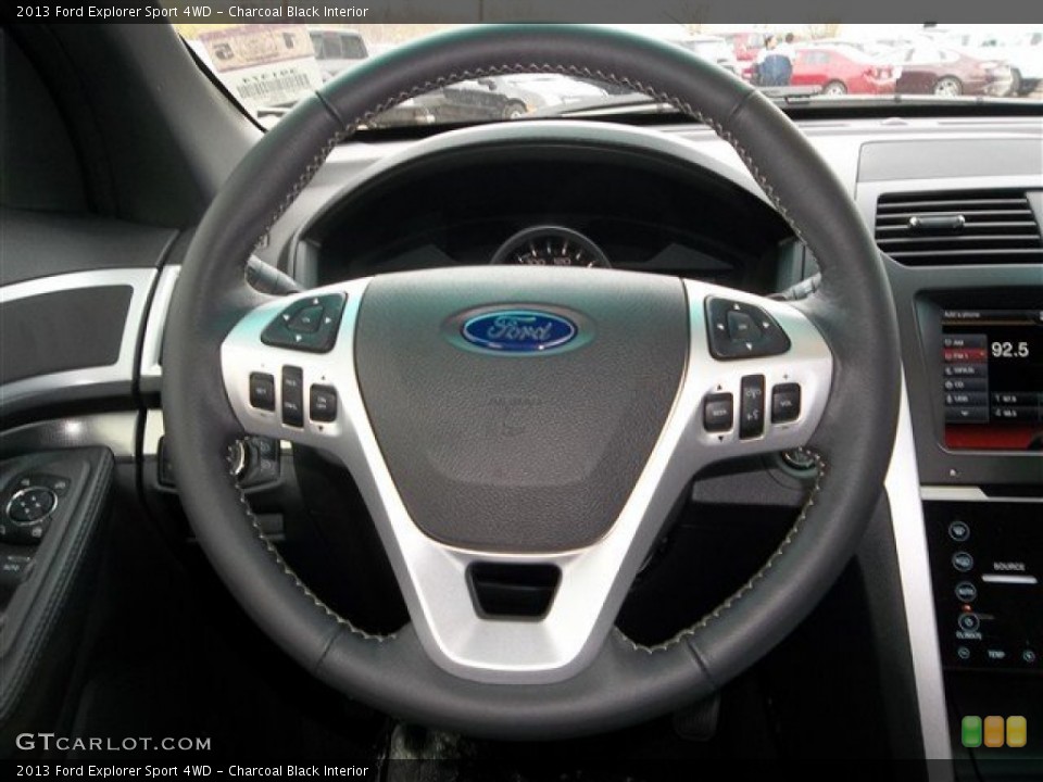 Charcoal Black Interior Steering Wheel for the 2013 Ford Explorer Sport 4WD #75627846
