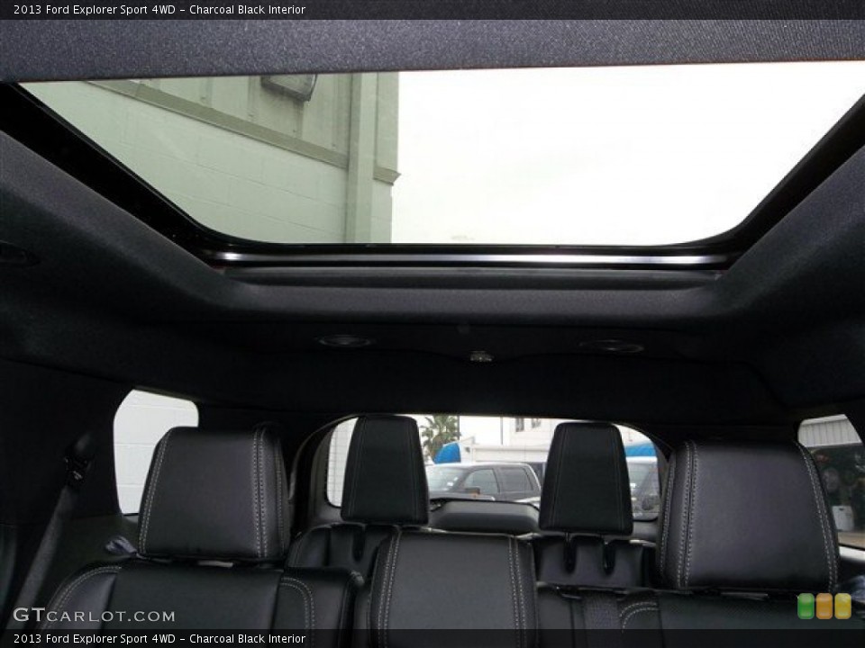 Charcoal Black Interior Sunroof for the 2013 Ford Explorer Sport 4WD #75627981
