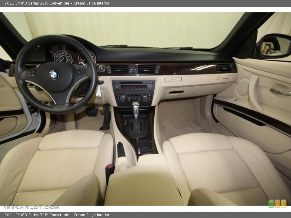 Cream Beige Interior Dashboard for the 2011 BMW 3 Series 328i Convertible #75629436