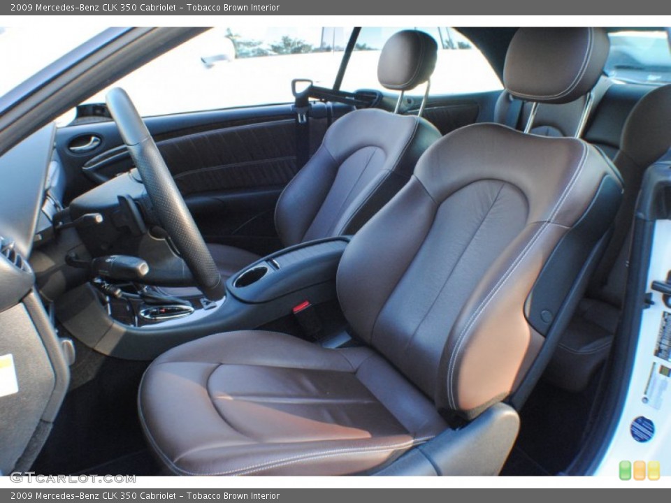Tobacco Brown Interior Front Seat for the 2009 Mercedes-Benz CLK 350 Cabriolet #75631239