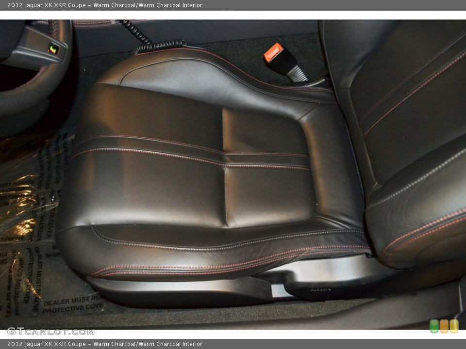 Warm Charcoal/Warm Charcoal Interior Front Seat for the 2012 Jaguar XK XKR Coupe #75631695
