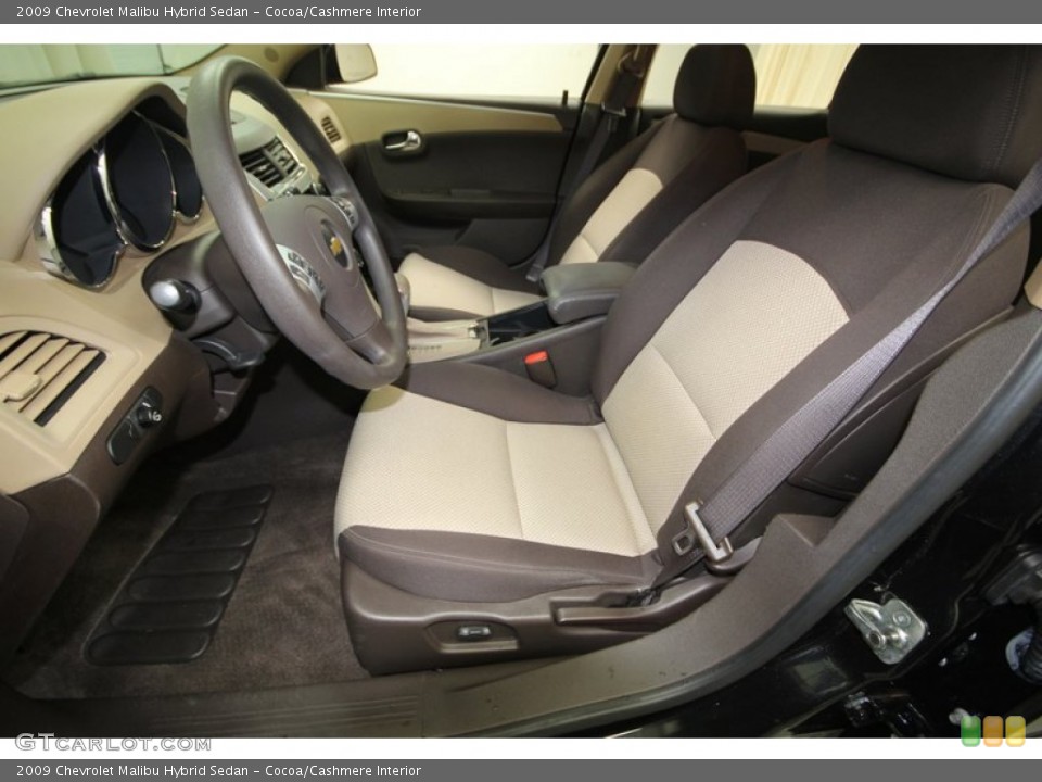 Cocoa/Cashmere Interior Front Seat for the 2009 Chevrolet Malibu Hybrid Sedan #75632409