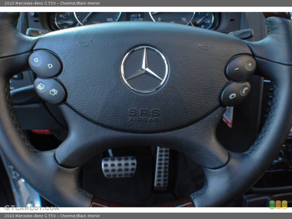Chestnut/Black Interior Steering Wheel for the 2010 Mercedes-Benz G 550 #75632424