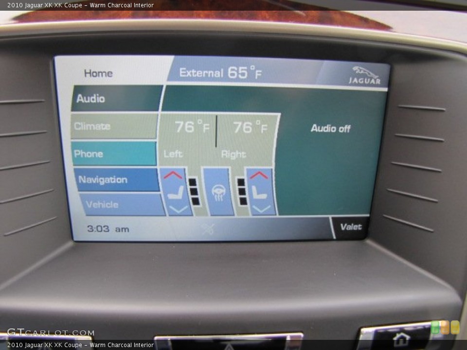 Warm Charcoal Interior Controls for the 2010 Jaguar XK XK Coupe #75632568