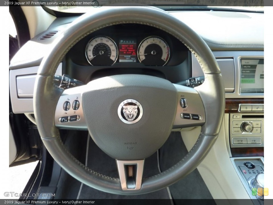 Ivory/Oyster Interior Steering Wheel for the 2009 Jaguar XF Premium Luxury #75634103