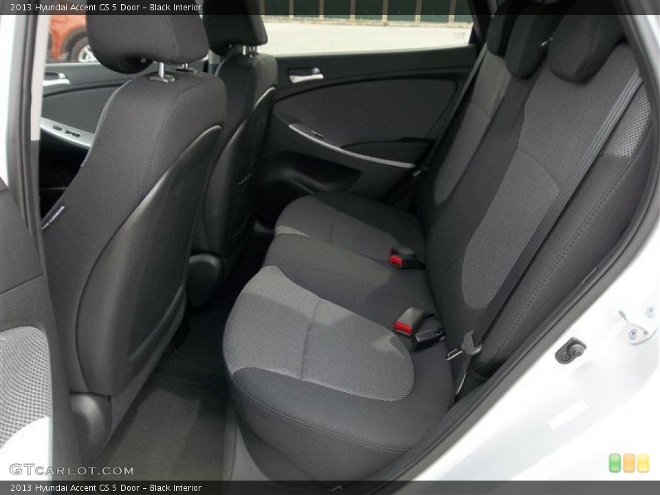 Black Interior Rear Seat for the 2013 Hyundai Accent GS 5 Door #75634635