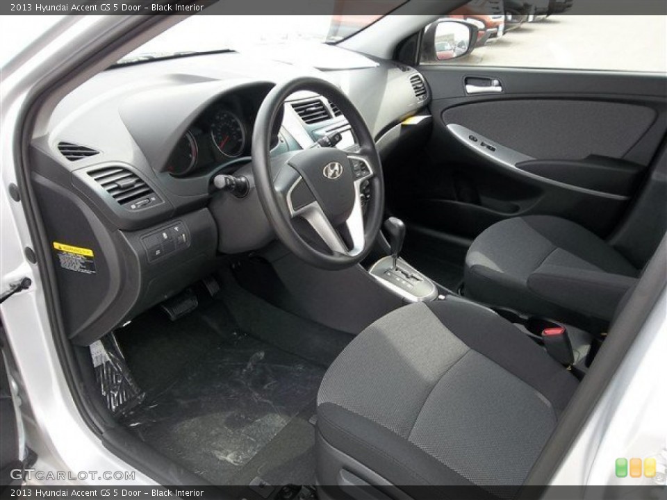 Black Interior Prime Interior for the 2013 Hyundai Accent GS 5 Door #75634695