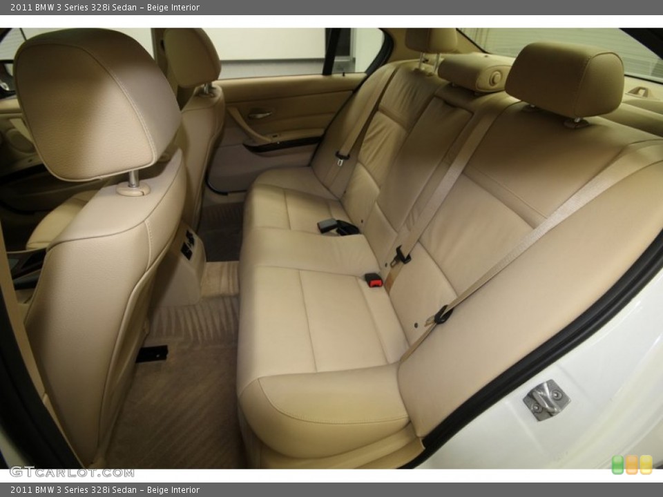 Beige Interior Rear Seat for the 2011 BMW 3 Series 328i Sedan #75634713