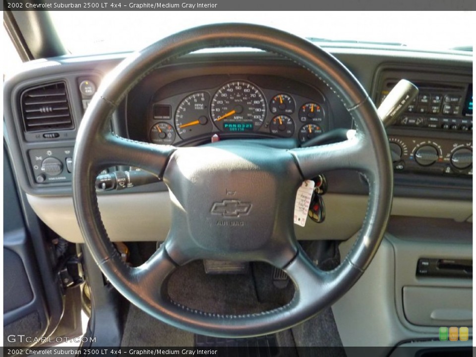 Graphite/Medium Gray Interior Steering Wheel for the 2002 Chevrolet Suburban 2500 LT 4x4 #75634810