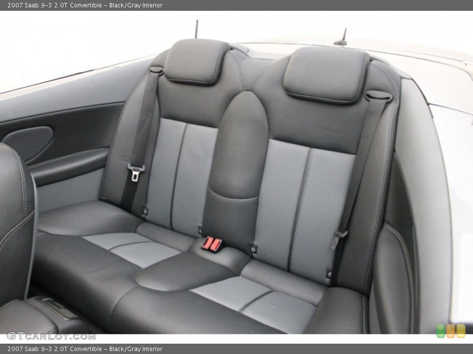 Black/Gray Interior Rear Seat for the 2007 Saab 9-3 2.0T Convertible #75637887