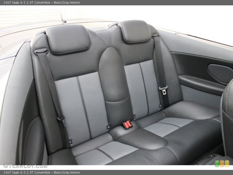 Black/Gray Interior Rear Seat for the 2007 Saab 9-3 2.0T Convertible #75637902