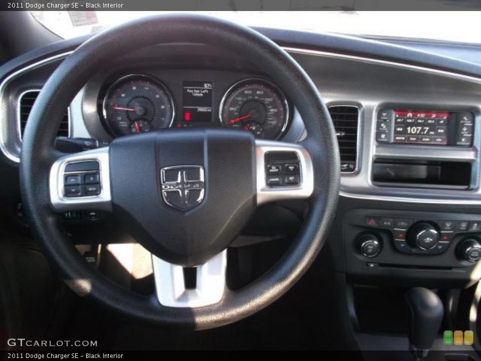 Black Interior Steering Wheel for the 2011 Dodge Charger SE #75639230