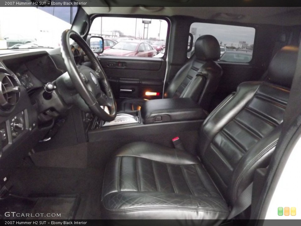 Ebony Black Interior Front Seat for the 2007 Hummer H2 SUT #75639435