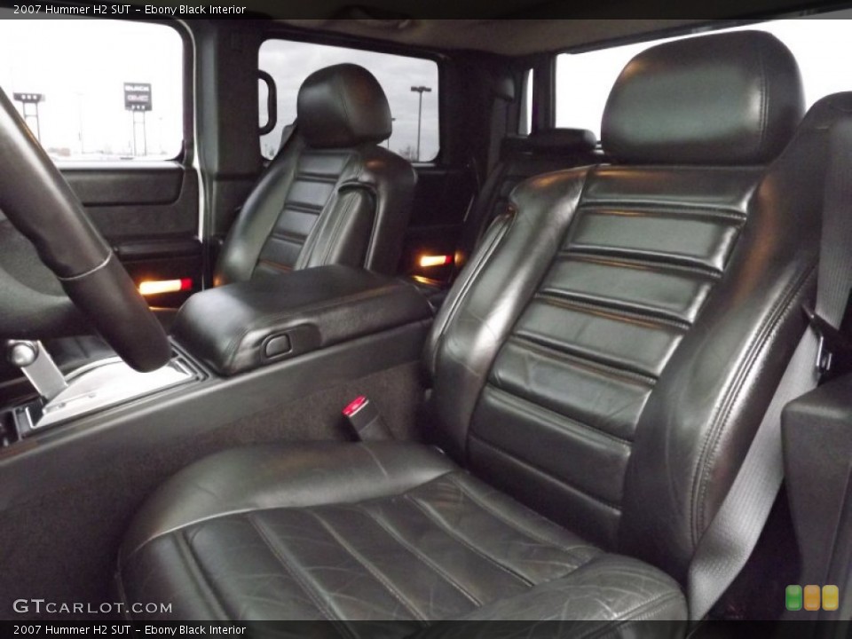 Ebony Black Interior Front Seat for the 2007 Hummer H2 SUT #75639453