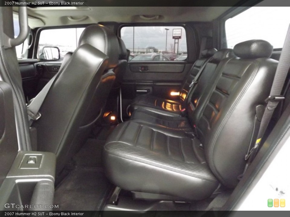 Ebony Black Interior Rear Seat for the 2007 Hummer H2 SUT #75639585
