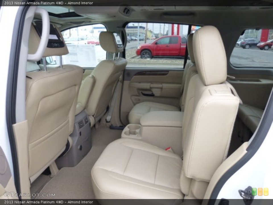 Almond Interior Rear Seat for the 2013 Nissan Armada Platinum 4WD #75640597