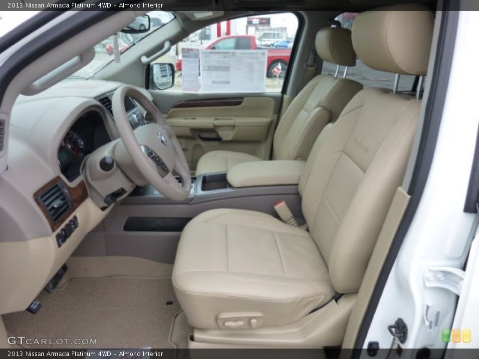Almond Interior Front Seat for the 2013 Nissan Armada Platinum 4WD #75640612