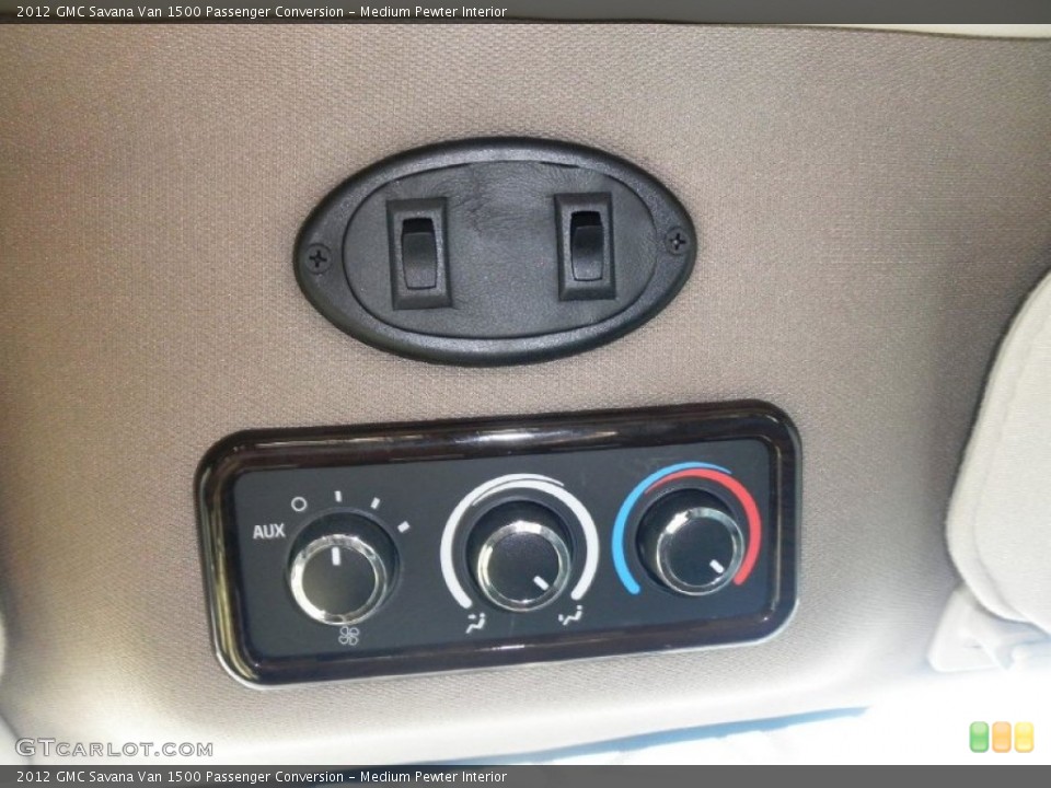 Medium Pewter Interior Controls for the 2012 GMC Savana Van 1500 Passenger Conversion #75642210