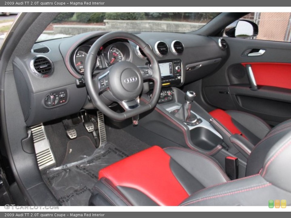Magma Red Interior Prime Interior for the 2009 Audi TT 2.0T quattro Coupe #75642979