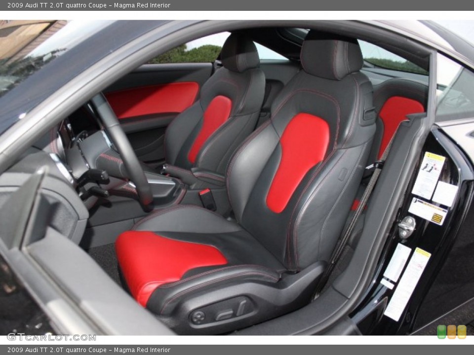 Magma Red Interior Front Seat for the 2009 Audi TT 2.0T quattro Coupe #75643009