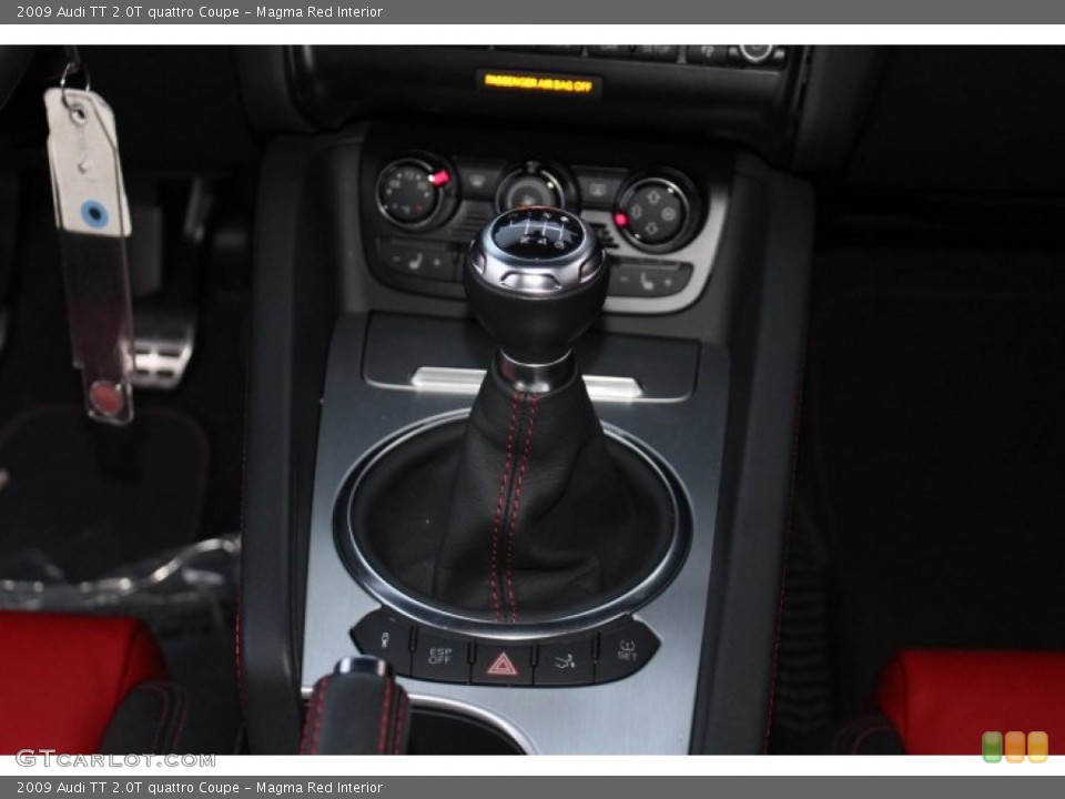 Magma Red Interior Transmission for the 2009 Audi TT 2.0T quattro Coupe #75643044