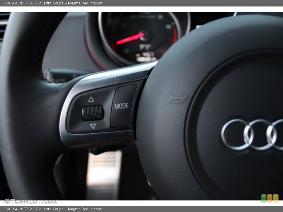Magma Red Interior Controls for the 2009 Audi TT 2.0T quattro Coupe #75643073