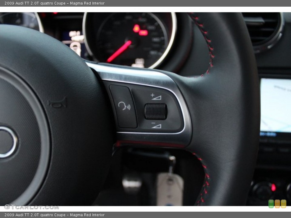 Magma Red Interior Controls for the 2009 Audi TT 2.0T quattro Coupe #75643084