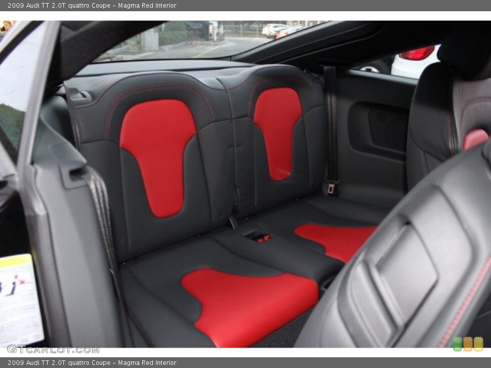 Magma Red Interior Rear Seat for the 2009 Audi TT 2.0T quattro Coupe #75643155