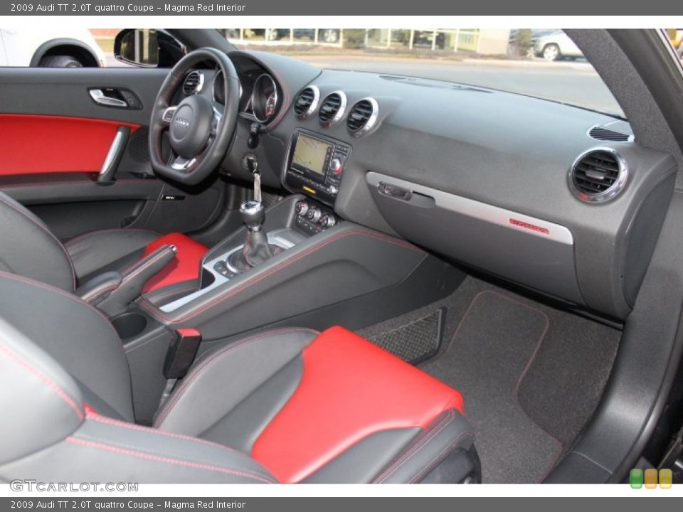 Magma Red Interior Dashboard for the 2009 Audi TT 2.0T quattro Coupe #75643167