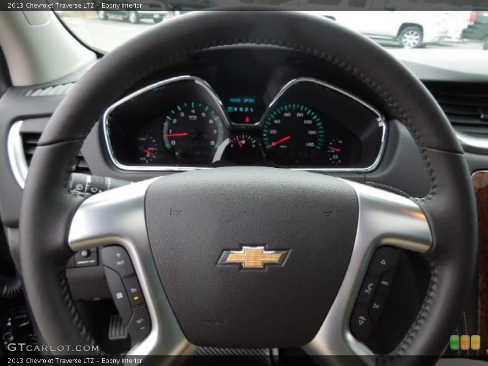 Ebony Interior Steering Wheel for the 2013 Chevrolet Traverse LTZ #75644973