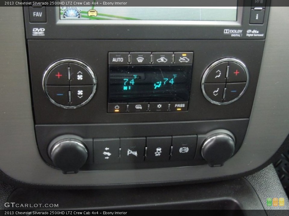 Ebony Interior Controls for the 2013 Chevrolet Silverado 2500HD LTZ Crew Cab 4x4 #75646989