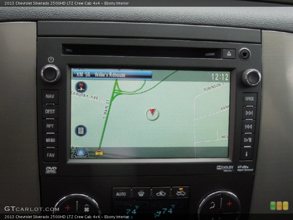 Ebony Interior Navigation for the 2013 Chevrolet Silverado 2500HD LTZ Crew Cab 4x4 #75647004