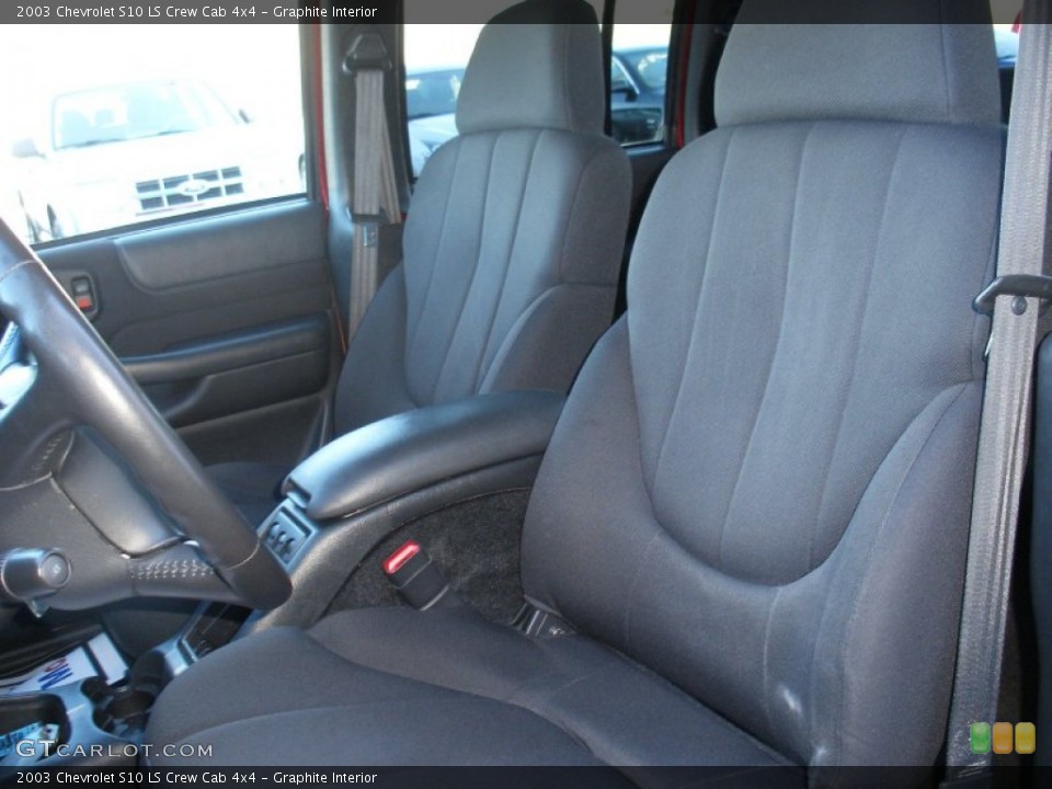 Graphite Interior Front Seat for the 2003 Chevrolet S10 LS Crew Cab 4x4 #75647687