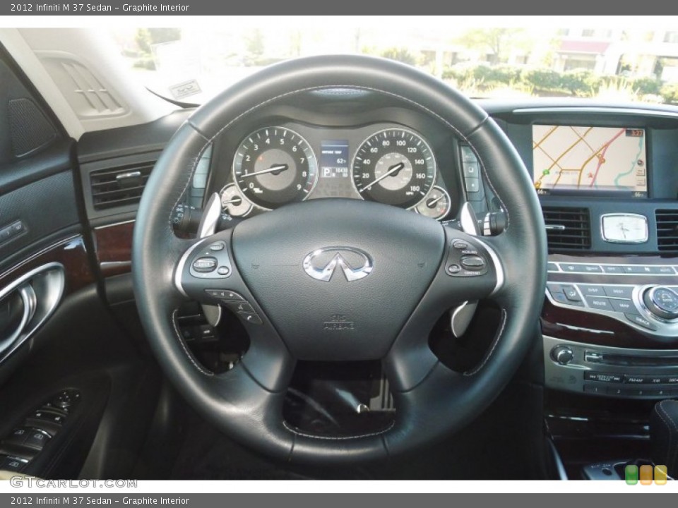 Graphite Interior Steering Wheel for the 2012 Infiniti M 37 Sedan #75649014