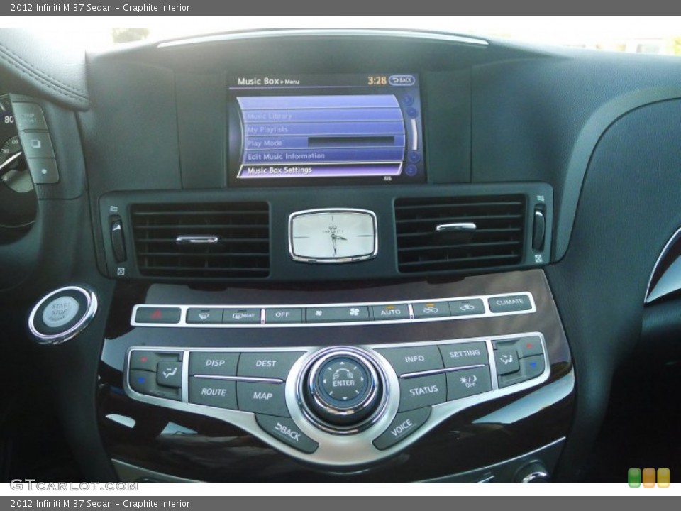 Graphite Interior Controls for the 2012 Infiniti M 37 Sedan #75649045