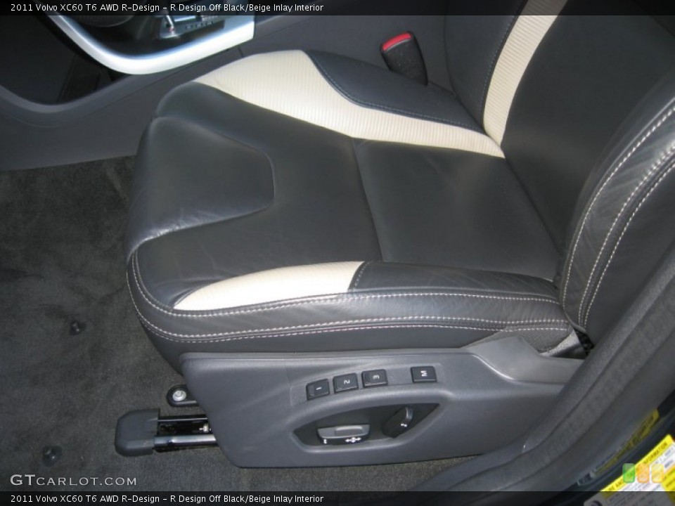 R Design Off Black/Beige Inlay Interior Front Seat for the 2011 Volvo XC60 T6 AWD R-Design #75649391
