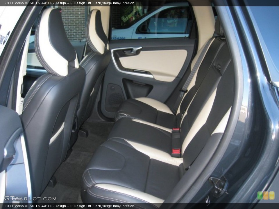 R Design Off Black/Beige Inlay Interior Rear Seat for the 2011 Volvo XC60 T6 AWD R-Design #75649428